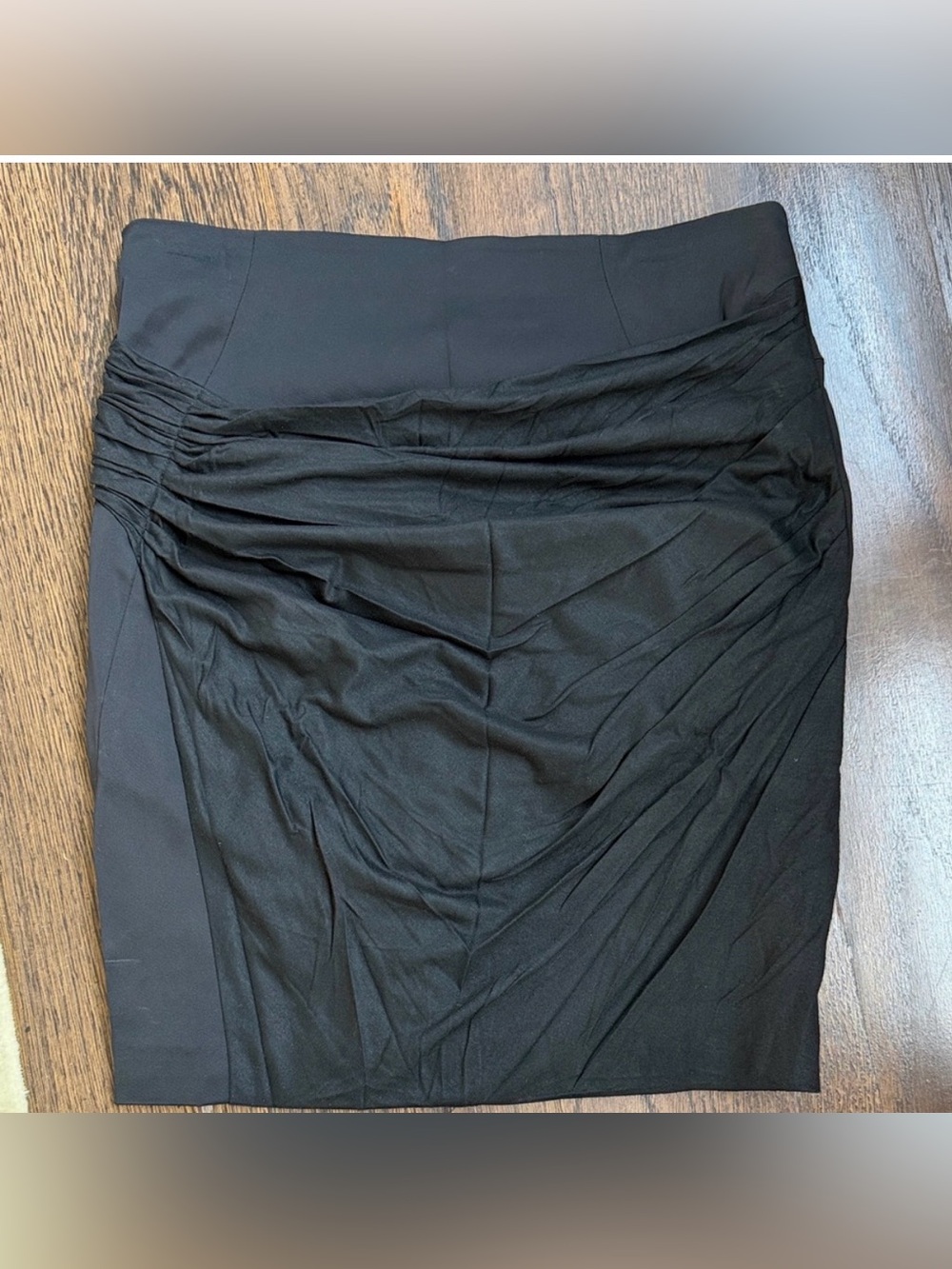 THAKOON Black Pencil Skirt with front ruched panel Size 10